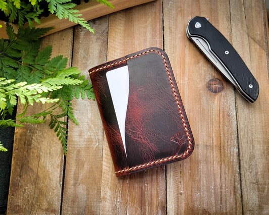 Stevens minimalist bifold | Tobacco and Green